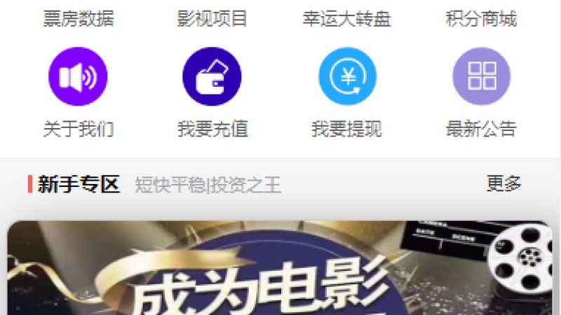 亲测精品/A463经典版影视理财系统源码 | 众筹系统源码