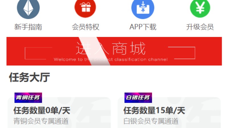 经典任务抢单系统 + 余额宝商城系统