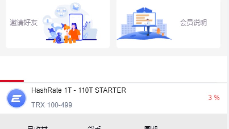 TRX虚拟币矿机系统开发 | 支持4国语言+USDT充值的区块链挖矿交易系统平台