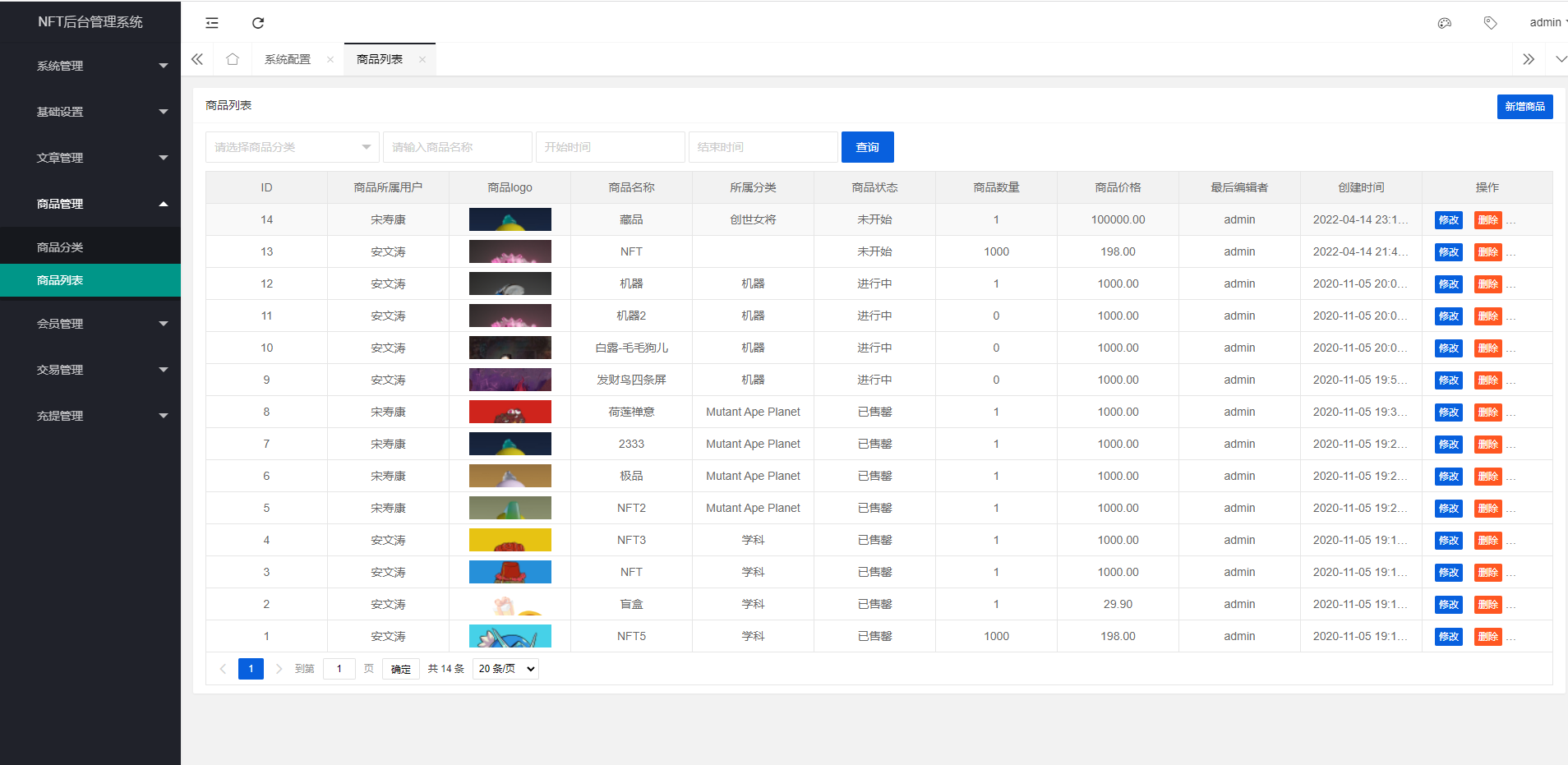 亲测精品/A134NFT数字艺术品交易平台 | 支持VUE钱包的NFT交易系统