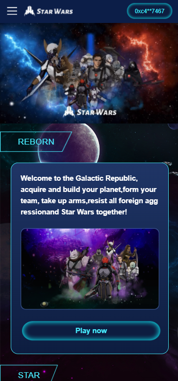 亲测精品/A231英文版星球大战区块链锁仓挖矿挖矿投资系统MetaMask登录