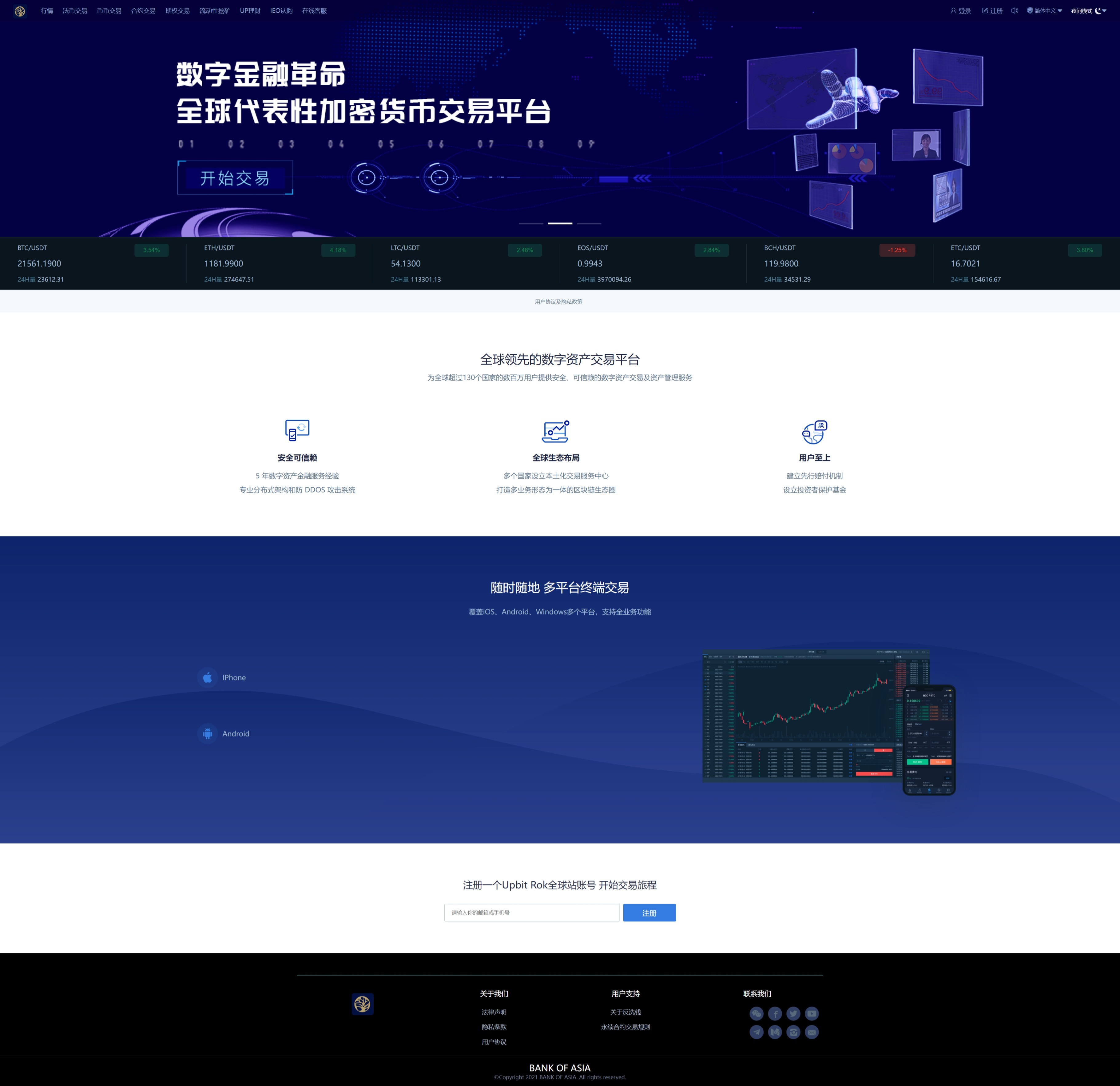 亲测精品/A281十二语言支持区块链交易所系统 | 锁仓挖矿+IEO认购+币币秒合约