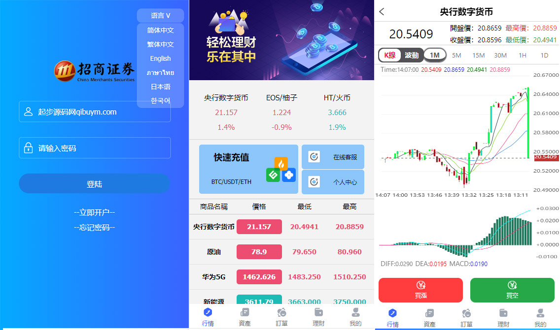 亲测精品/A11支持六国语言出海理财系统 | 外汇微盘+区块链+股票+余额宝一体化投资平台