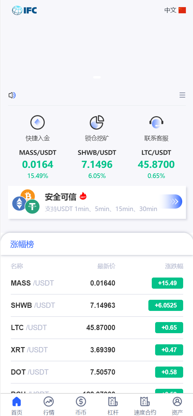 亲测精品/A272多语言交易所+锁仓挖矿+秒合约交易双端源码