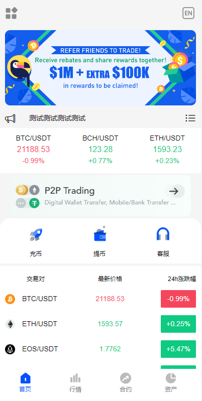 亲测精品/A341二开版区块链交易所系统 | 秒合约交易系统支持多语言部署