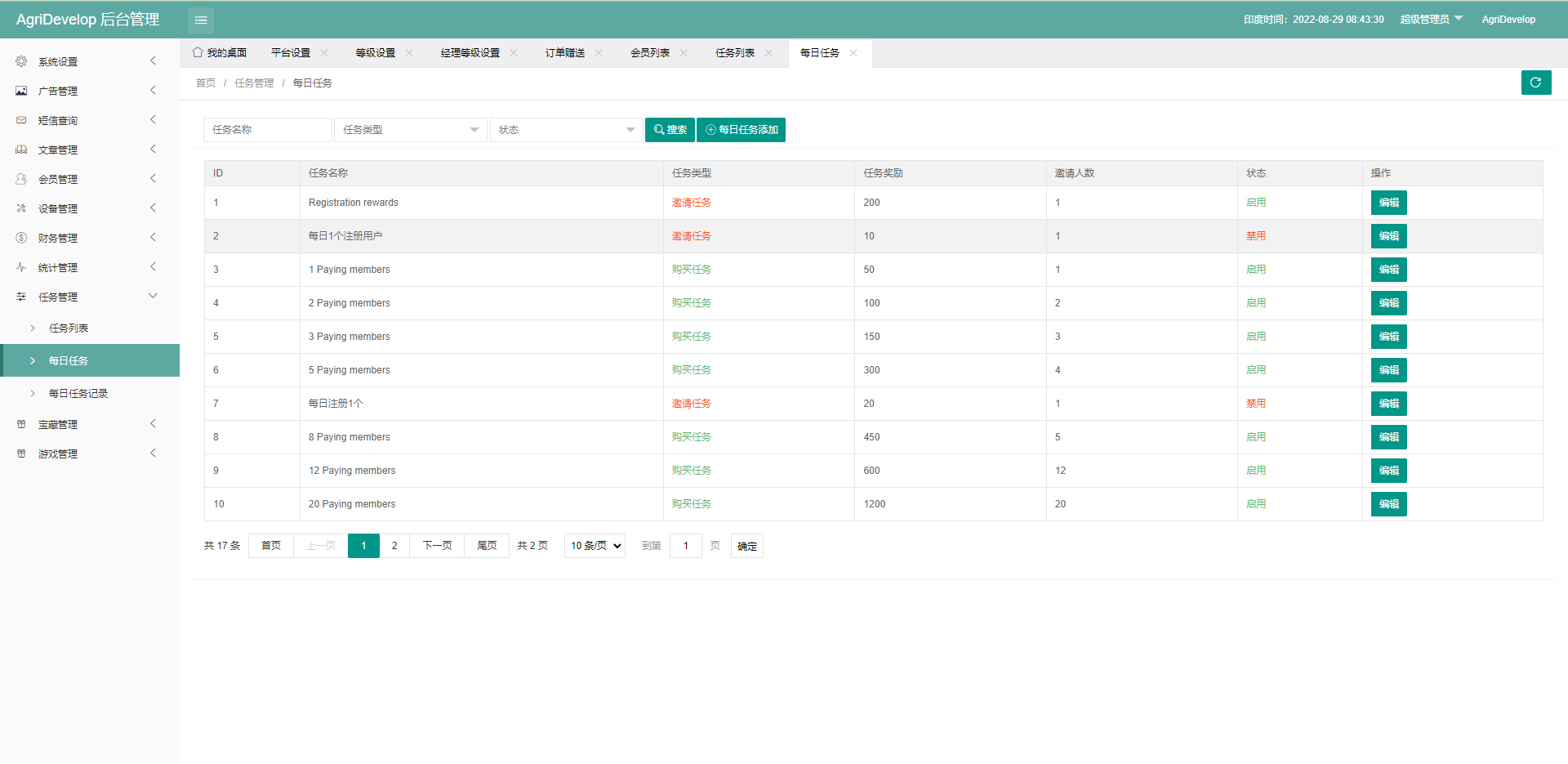 亲测精品/A347全新海外版理财系统源码 | 支持注册奖励+每日任务功能 | UInApp前端开发模板