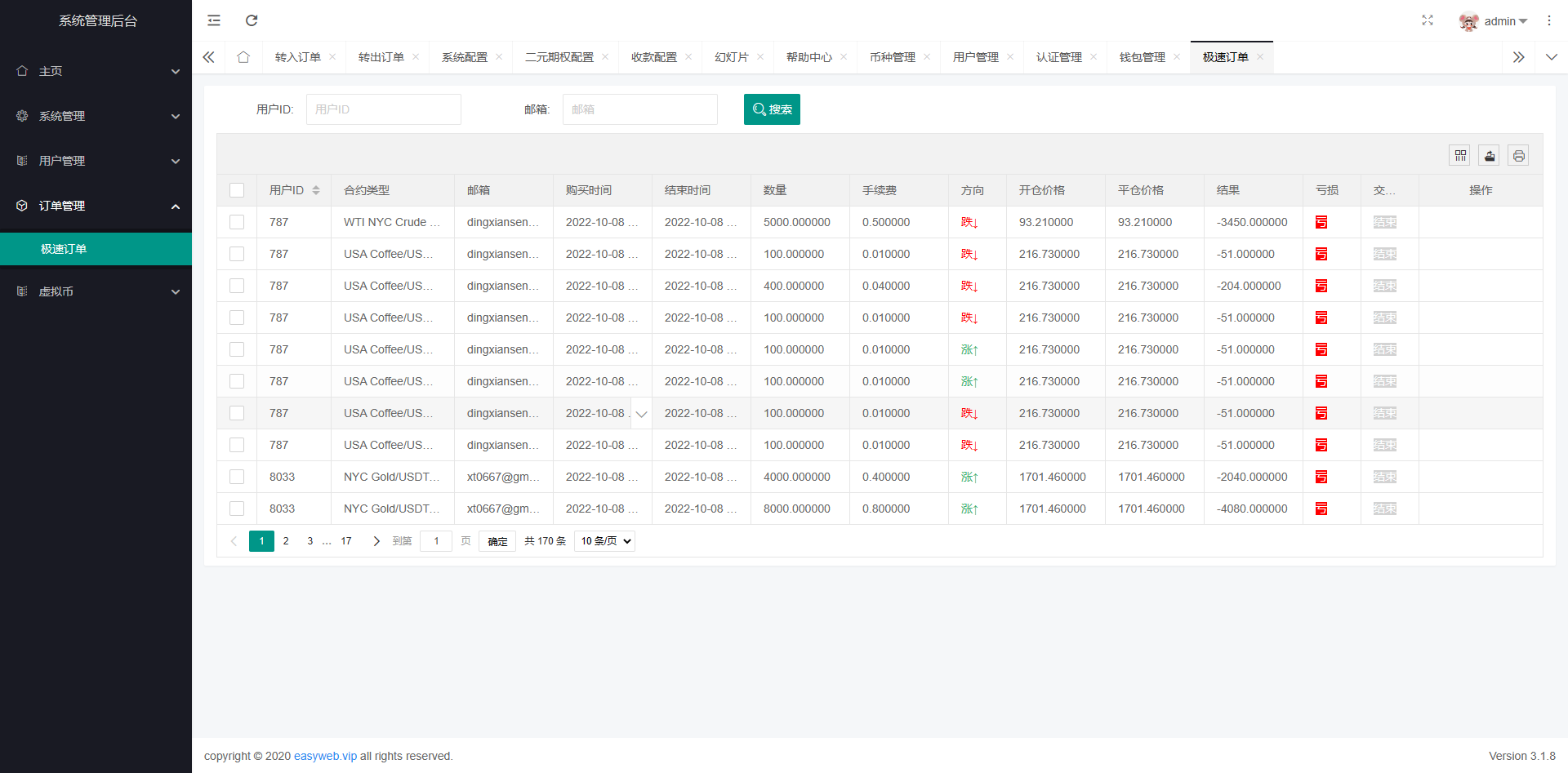 亲测精品/A443基于Vue的多语言微交易系统 | 伪交易所平台