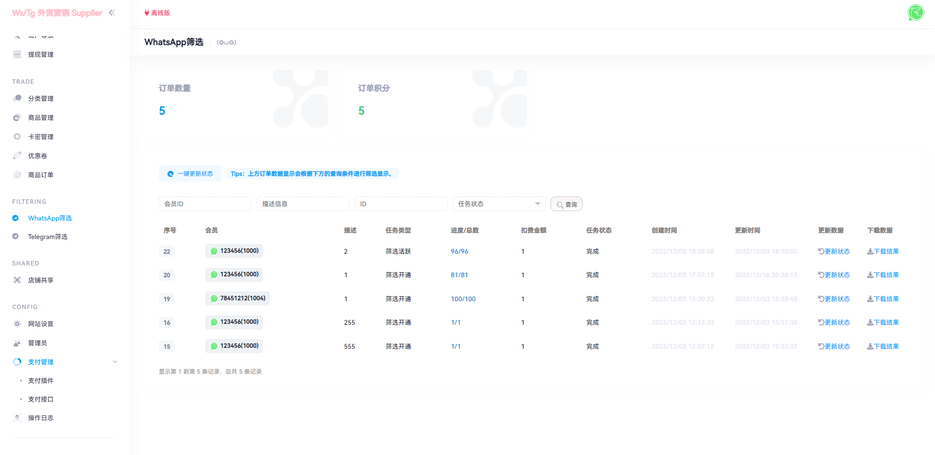 亲测精品/A437WhatsApp筛选/WsTg外贸营销/Supplier推特号/FB号/谷歌号/小火箭/WsChannel社交账号